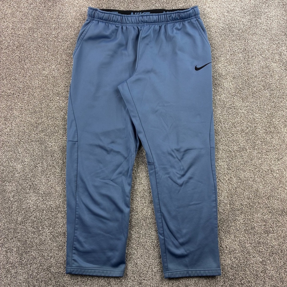 Nike Therma-FIT Sweatpants‎ Mens Large Blue Training Pants Joggers Athletic